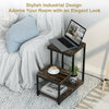Industrial Sofa Side Coffee End Table Laptop Bedside Table Living Room Bedroom