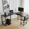 L-Shape Corner Gaming Desk Computer PC Workstation Writing Table Two Worktop NEW