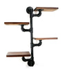 UK Vintage Industrial Pipe Wooden Wall Floating Shelf Storage Shelving Unit GL