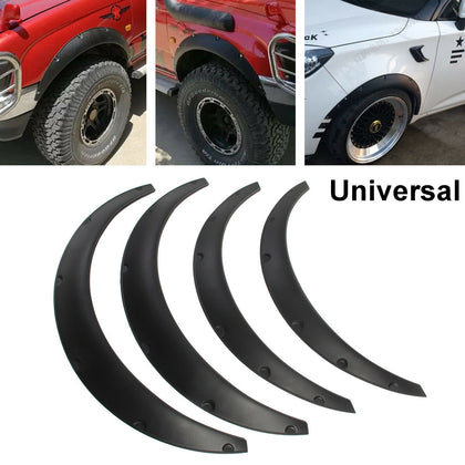 4pcs Universal Widened JDM Fender Flares Wheel Arch 2 inch ABS Car Fittings