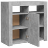 Sideboard Console Table Cabinet Cupboard RGB LED Lights Shelves Concrete Grey
