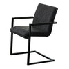 2 Pcs Faux Leather Dining Chairs Armchairs Office Kitchen Brown Grey Industrial
