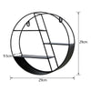 Metal Wire Wall Shelf Hexagon / Round Wall Floating Shelf Display Storage Rack