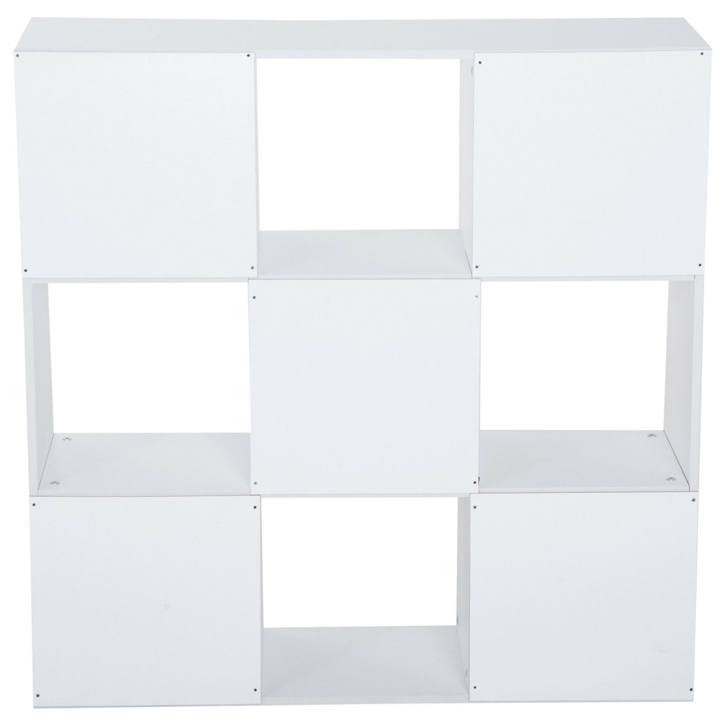 HOMCOM 9 Cube Wooden Bookcase Storage Cabinet Shelf Home Office Cabinet White