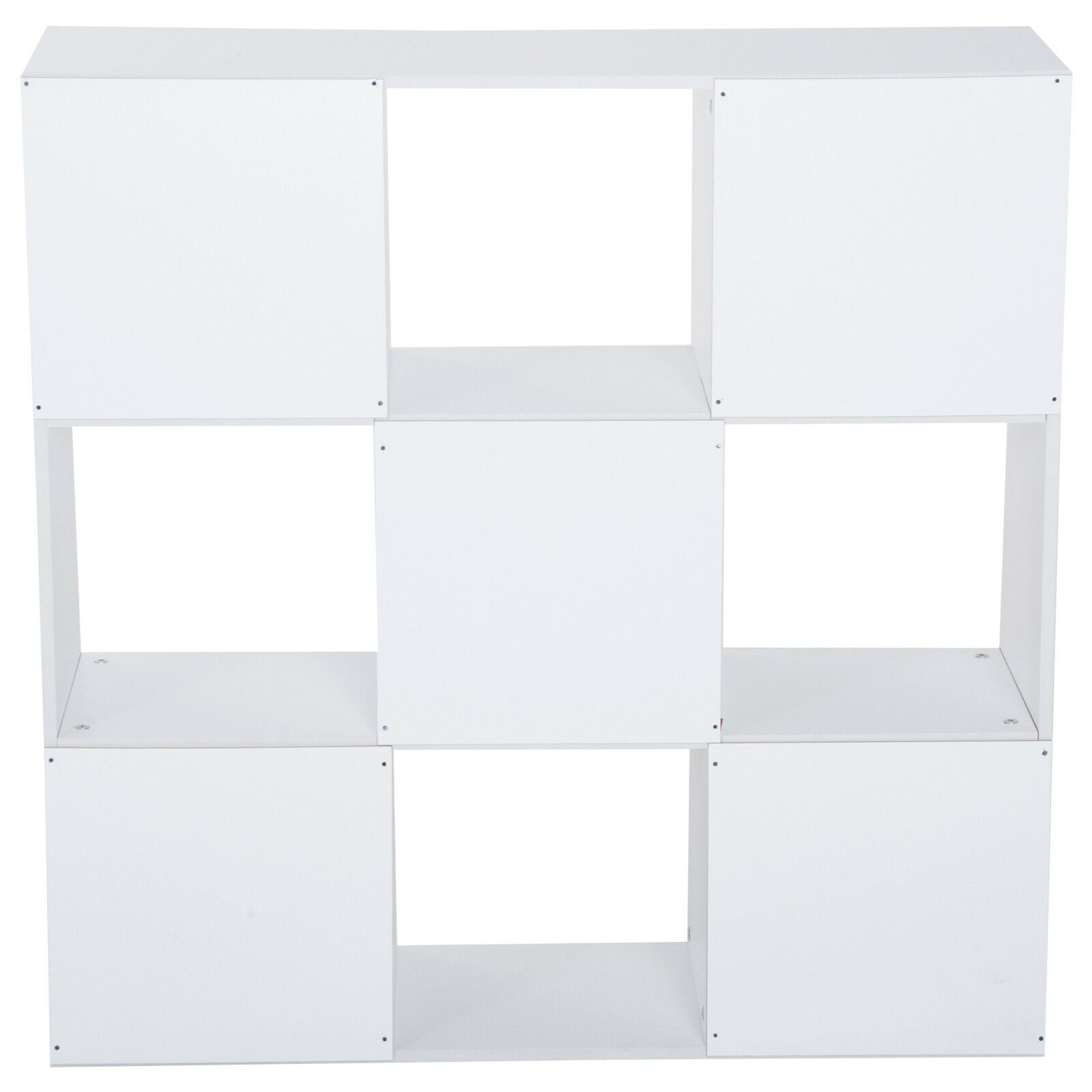 HOMCOM 9 Cube Wooden Bookcase Storage Cabinet Shelf Home Office Cabinet White