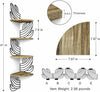 Alsonerbay Corner Shelf, 4 Tier Corner Shelves Rustic Wood Floating Shelf Cactus