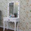 White Dressing Table & LED Lighted Hollywood Mirror Built in Bulb for Hair Salon