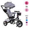 4 in1 Baby Kids Trike Tricycle 3-Wheel Pedal Bike Girls Boys Push Along Stroller