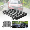 Large Black Aluminium Roof Rack Basket Tray Luggage Cargo Carrier with Bars XL-B