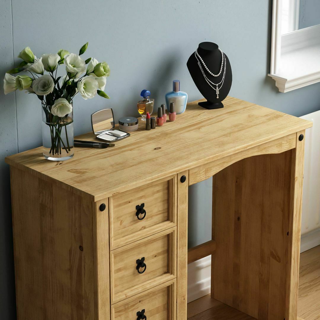 Corona Dresing Table 4 Drawer Mexican Style Solid Waxed Pine Storage Unit