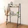 Computer Desk Ladder Desk With Shelf Student Study Table Black Metal Frame UK