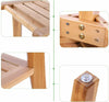 Bath Stool Bamboo Shower Bench Storage Seat Foot Rest Shaving Stool Spa