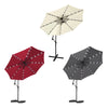 Mondeer 3M Garden Banana Parasol Cantilever Parasol Crank Handle with Solar LED
