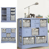 Quality Storage Unit Sideboard Cabinet With Rattan Basket Bedside Table Drawers