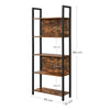 Vintage Industrial Bookcase Tall Display Storage Shelving Unit Stand Metal Retro