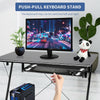Modern Computer Desk with Keyboard Shelf Study PC Table Home Office Workstation