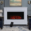 1800W Free Standing Electric Fireplace Heater With LED Flame Effect Living Room