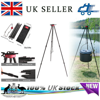 Outdoor Oven Cooking Roast Picnic Pot Camping Fire Bonfire Tripod Campfire UK