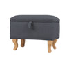 Fabric Storage Stool Ottoman Living Room Footstool With Square/Queen Anne Legs