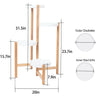 Bamboo 3/4 Tier Plant Stand Outdoor Indoor Tripod Flower Pots Rack Garden Shelf