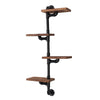 Industrial Ladder Pipe Shelf Wooden Wall Mount Display Shelving Floating Storage