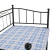 Black 3ft Single Metal Day Bed Sofabed with Pull Out Trundle Set