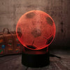 3D LED Night Light Football Table Lamp Kids Gift Colour Changing Home Decor