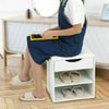 Shoe Storage Bench Cabinet Padded Seat Ottoman Shoes Stool Organizer Stand Unit