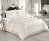Jacquard Bedspread 3 Piece Heavy Quilted Comforter Set Floral Pattern Bed Throw