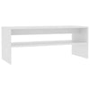 Coffee Table Chipboard Open Storage Shelf Home Side Table White
