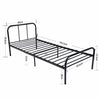Single Bed Frame Black Metal basebed 3ft Bedframe for Bedroom Dormitory Apartmen