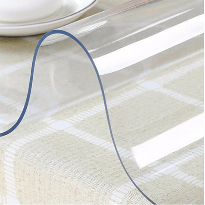 Clear PVC Vinyl Table Protector 2mm Thick Waterproof Table Desk Cover Tablecloth