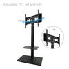 Swivel Floor TV Stand Base with Shelves for Most 32-65 inch LCD LED TVs TV Mount