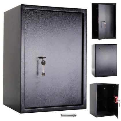 LARGE HIGH SECURITY SECURE KEYS STEEL SAFE HOME OFFICE SAFETY BOX 7 LEVER LOCK
