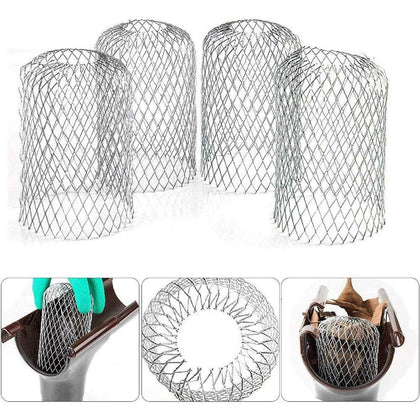 4 8 12 Metal Mesh Gutter Leaf Debris Mud Trap Guards Drain Pipe Cover Downpipe