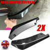 Carbon Fiber Accessories Rear Bumper Lip Diffuser Splitter Canard Protector 2pcs