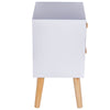 Nordic Style 2 Drawers Side Cabinet Wooden Bedside Table Storage Chest