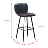 Set of 2 Bar Stools Pub Furniture Industrial Retro Design Vintage Kitchen Stool