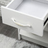 Modern Dressing Table Makeup Desk w/4 Drawer&Sliding Mirror Stool White Bedroom