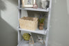 Grey Ladder Shelving Unit 5 Tier Display Stand Book Shelf Wall Rack Storage