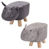 Padded Cow Shape Stool Cute Chidrens Kids Decoration Footrest Wood Frame Legs UK