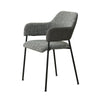 2* Grey Fabric+PU Armchairs Dining Chairs Kitchen Dining Room Modern Office