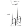 Coat Rack Stand Clothes Hangers Metal Storage Shelf Shoe Rack With Hooks Shelves