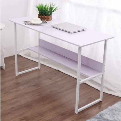 Small White Computer Desk Writing Corner PC Table Laptop Home Office Workstation