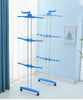 Folding Clothes Airer Laundry Indoor Dryer Outdoor Horse Hanger Towel Blue