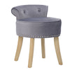 Velvet/PU Dressing Table Chair Small Guest Reception Stool Button Padded Seat