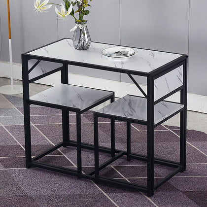 Small Table And 2 Chairs Breakfast Bar Kitchen Dining Room Modern Furniture Se