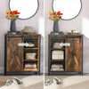 Industrial Style Storage Cabinet Slim Cupboard Unit Small Sideboard Vintage Wood