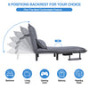 3 IN 1 Single Sofa Bed Recliner Chair Folding Armchair with Pillow Lounger Seat