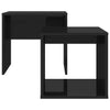 Coffee Table Set Chipboard Accent Side Nesting Tables High Gloss Black